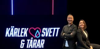 Kärlek, svett och tårar – Ny svettig dejtingserie kombinerar träning och romantik Kärlek, svett och tårar. Programledare Mårten Nylén och Berna Berna Inceoglu