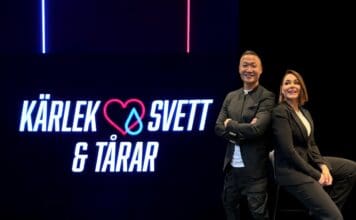 Kärlek, svett och tårar – Ny svettig dejtingserie kombinerar träning och romantik Kärlek, svett och tårar. Programledare Mårten Nylén och Berna Berna Inceoglu