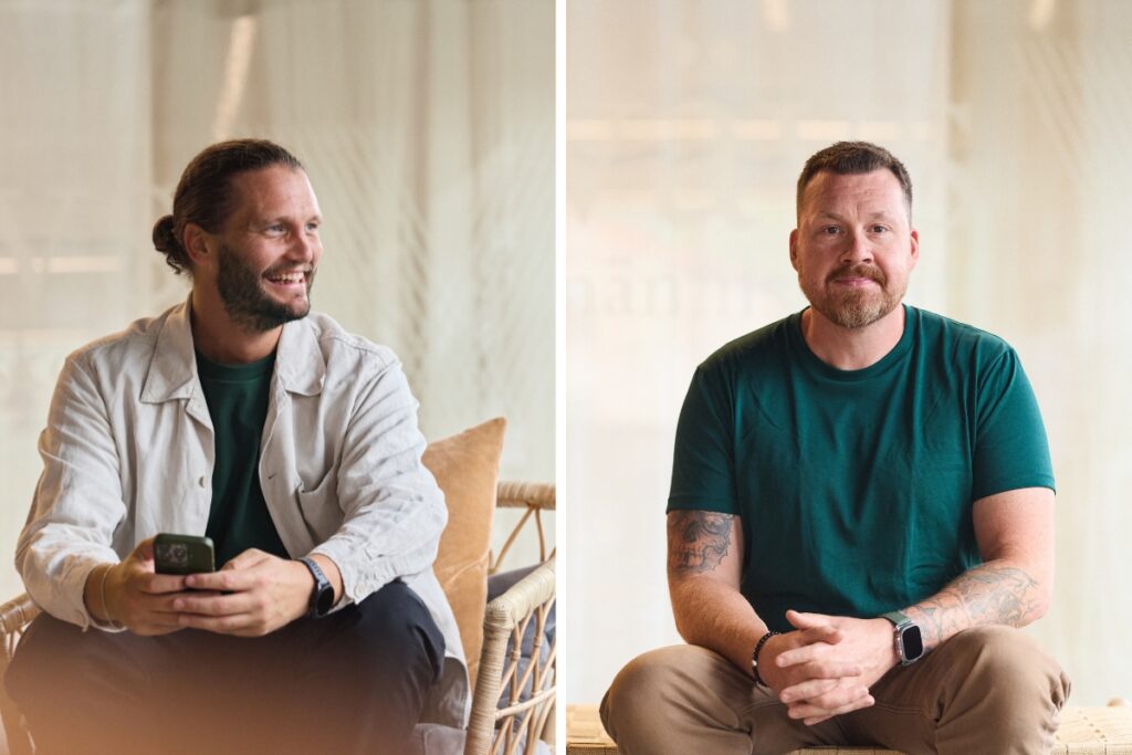 Bild på David Torstensson och David Forsell på Gro Finans