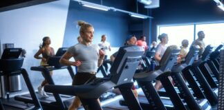 SATS lanserar nordisk varumärkeskampanj för att inspirera till mer rörelse Indoor Running tjej på SATS gym