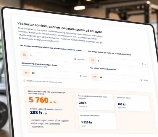 Vad kostar det manuella arbetet egentligen för ditt gym? Testa kalkylatorn!